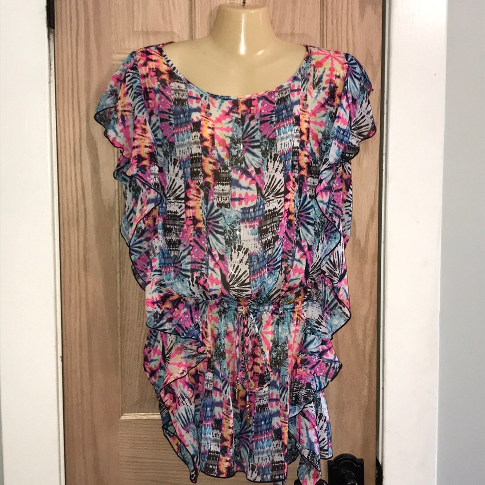 Jessica Simpson multicolor cover up